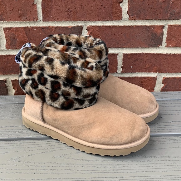 UGG Mini Fluff Quilted Animal Print Boot - Picture 3 of 13